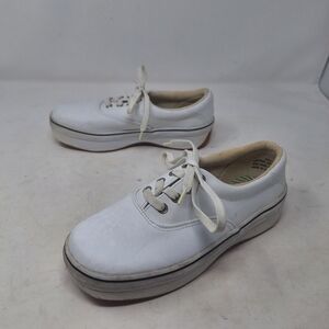 Docs Dr Martens Vintage 90s White Leather Platform Sneakers Y2K Comfort Size 5.5